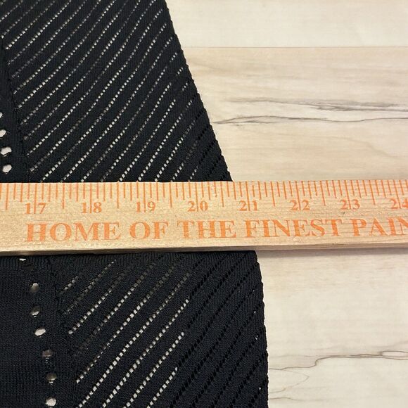 Calvin Klein Women XL Dress Bodycon Mesh Sheer Long Sleeve Lined Black - Picture 8 of 9